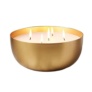 Vente chaude Élégant Bougie Pot Bol Grande Taille Événement De Mariage Décoration En Métal Étain Bougeoir Bougie Pot Cire Bol Par TCD - Product Image 1