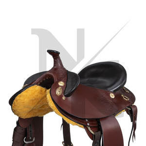 Elite Australian Stock Saddle Premium Leather Endurance Riding Saddle Traditional Poleys High Cantle <b>Secure</b> Seat Wood English - Product Image 3