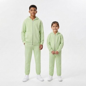 Conjunto Deportivo Informal de Dos Piezas para Niños y Jóvenes, Sudadera con Capucha y Cremallera Completa con Pantalones a Juego - Product Image 3