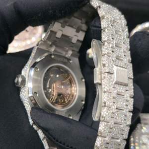 Designer Luxury Stainless Steel Sapphire Automatic <b>Mechanical</b> Movement Analog Modern <b>Watches</b> Iced VVS Moissanite for Men - Product Image 2