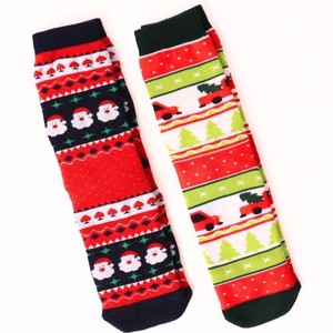 New Arrive Christmas Pattern Crew <b>Socks</b> Men Cotton Spandex Knitted Breathable Winter Holiday Design Red Green <b>Black</b> Trim - Product Image 1