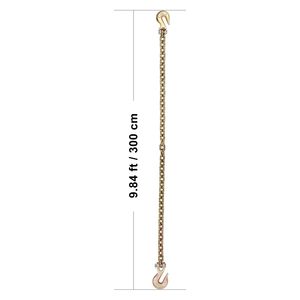 Catena di Fissaggio G80 per Carichi Pesanti 5/16'' x 10.3FT, Confezione da 2 con Ganci a Forcella, Carico di Lavoro Sicuro 4900 Libbre per il Controllo del Carico di Trasporto - Product Image 5