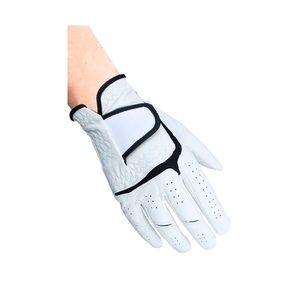 Gant de golf respirant personnalisé pour gaucher en cuir Cabretta, doigts perforés, fermeture Velcro réglable, OEM VN - Product Image 2