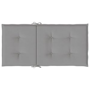 Cuscini per sedie da giardino con schienale basso grigio 2 pezzi 39.4 cuscini esterni "x 19.7" x 1.2 "e cuscini realizzati in tessuto Oxford - Product Image 6