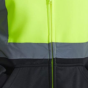 Custom Reflective Hoodie High Visibility Safety Workwear <b>for</b> <b>Construction</b> Road Industrial Outdoor Use Durable Cotton Polyester - Product Image 6