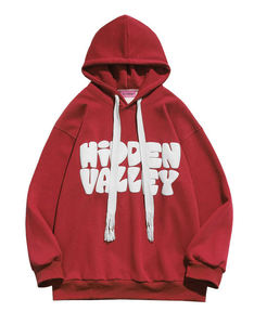 Factory-Rated Heavyweight 100% Cotton Blended Breathable Oversized Hoodie for WomenPuff Printed High Street Style for Winter - Product Image 2