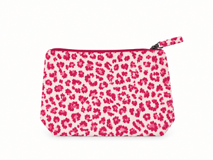 Pink Leopard Print Cosmetic Bag Zipper <b>Makeup</b> Pouch Look Toiletry <b>Case</b> Travel <b>Organizer</b> - Product Image 1