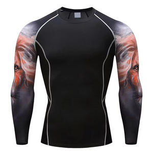 Camiseta de Compresión de Manga Larga para Hombre, de Alta Calidad, Secado Rápido, Cómoda, OEM, Personalizable, para Fitness, BJJ, MMA, Spandex/Poliéster BRODA - Product Image 6
