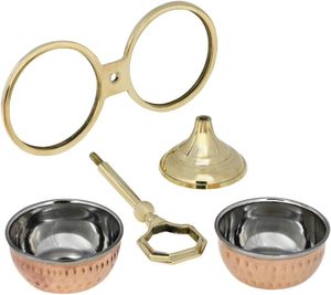 2pcs Premium Quality Copper Steel Serving Dish Rack Pickle Condiment Mouth Freshener & Dry Fruits Container Metal Material Sale! - Product Image 4