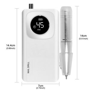 Trapano Elettrico Ricaricabile per Unghie 45000 RPM con Display LCD, Silenzioso, per Gel e Smalto, Accessori per Unghie, Lima per Unghie - Product Image 2