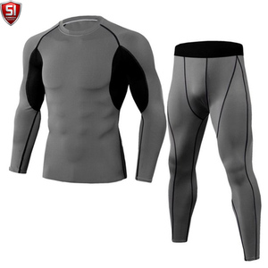 Ensemble Rash Guard Respirant et Écologique à Compression, Manches Longues, Imprimé, Combinaison MMA, Tenue d'Entraînement de Grappling pour la Gym - Product Image 2