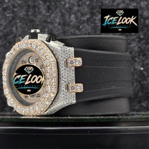 นาฬิกา ICELOOK หรูหราประดับเพชร ขนาด 45 มม. ตัวเรือนสแตนเลสสตีล ระบบควอตซ์ สายขนาด 20 มม. กระจกแซฟไฟร์ สำหรับเด็ก - Product Image 2
