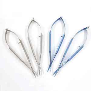 Ciseaux micro-manipulables Vanna en acier inoxydable, ensemble de ciseaux manuels à capsule pour la chirurgie oculaire, instruments chirurgicaux métalliques - Product Image 3