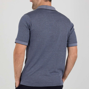 Polos décontractés de haute qualité, en coton à séchage rapide, avec impression de logo personnalisé, couleur unie, polos pour hommes - Product Image 4