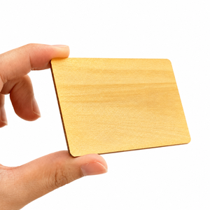 Carte NFC programmable en bois de tilleul NTAG213, carte intelligente RFID personnalisée - Product Image 4
