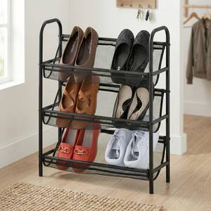 Zapatero de almacenamiento DIY para el hogar de diseño moderno de 3 niveles, muebles de Metal para el hogar, estante de entrada del fabricante al por mayor de Taiwán - Product Image 1