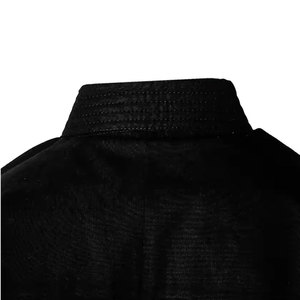 Uniforme de judo noir pour homme, 100% coton, taille adulte, coupe classique, tenue d'arts martiaux durable avec ceinture marron - Product Image 6