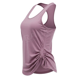 Débardeurs de sport respirants et extensibles pour femmes, logo personnalisé, débardeur uni d'été pour femmes - Product Image 4