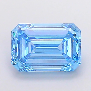 Diamante azul de corte esmeralda cultivado en laboratorio, piedra suelta para la elaboración de joyas - Product Image 1