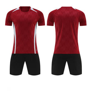 Ensemble de maillots de football à manches courtes respirants avec logo personnalisé, techniques de découpe automatisées pour les kits de vêtements de sport d'entraînement d'équipe - Product Image 6