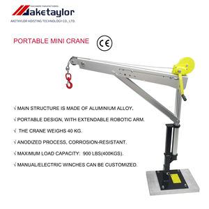 Nhà Máy Bán Hàng Trực Tiếp 400Kg <span class=keywords><strong>Mini</strong></span> Hợp Kim Nhôm davit Crane Pickup Xe Gắn Gắn Nâng 2.3M Tàu Cao Tốc, Du Thuyền Sử Dụng - Product Image 5
