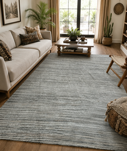 Alfombra Tejida a Mano con Hilo de PET Reciclado, Alfombra Lavable para Interiores y Exteriores, Alfombra Moderna Texturizada Ecológica para Decoración del Hogar - Product Image 1