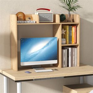 Libreria in legno ingegnerizzato con rivestimento in tessuto per monitor da 27 pollici, 93,98 x 25,40 x 73,66 cm, con protezione anti-ribaltamento per scrivania - Product Image 1