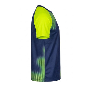 Camiseta de Manga Raglán para Hombre, Cuello Redondo, Diseño Degradado a Rayas, Secado Rápido, Estilo Urbano, Corte Regular, Logotipo Frontal, para Correr - Product Image 5