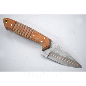 Couteau de cuisine en acier damas cuivré, fait main, outil professionnel de chef pour la préparation des aliments à la maison et au restaurant - Product Image 1