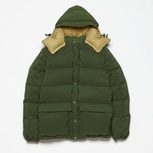 Oem Men's Green Puffer <b>Jacket</b> With Hood Turn-down Collar Button Closure Windproof Thick Polyester Winter Casual Coat - Product Image 3