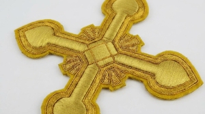 Badge Croix Maçonnique Brodé à la Main en Fil Métallique Doré, Accessoires de Régalia Personnalisés, Écusson pour Blazers, Vente en Gros - Product Image 5