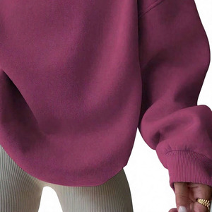 Sudadera Unisex de Felpa de Poliéster/Algodón, Corte Regular, Cuello en V, Tejida, con Logotipo Bordado Personalizado en la Parte Delantera, para Invierno - Product Image 6