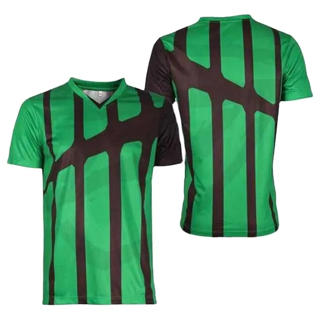 Custom Merk Design Heren Voetbal T Shirt Effen Kleur Bedrukt T Shirt Groothandel Goedkope Aangepaste Voetbal Jersey Voor Mannen