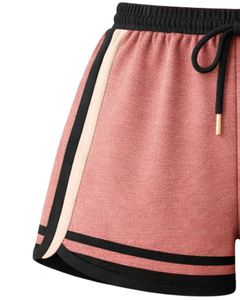 Dusty Pink Black Women Camisole And Shorts <b>Set</b> Summer Two Piece Outfit Cotton Blend Crop Top Mushroom Print Drawstring Shorts - Product Image 6