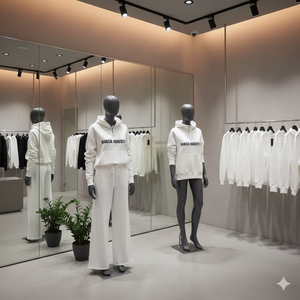 RANZIA Sudadera con capucha pesada para hombre, estilo vintage, con cremallera, lavado ácido, pedrería, streetwear - Product Image 6