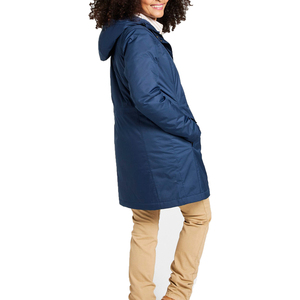 Syndekon <b>Women's</b> Navy Blue Long Hooded Parka <b>Waterproof</b> <b>Winter</b> <b>Coat</b> - Product Image 3