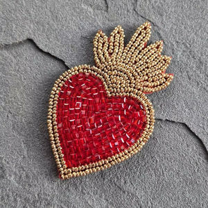 Broche de bordado con cuentas único y personalizado, joyería de fiesta, broche de bordado con cuentas de alta calidad para abrigo de Glowin Fashion - Product Image 1