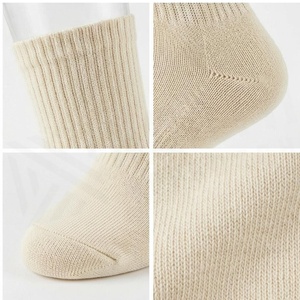Crew <b>Socks</b> Solid Color 100% Cotton Breathable Knitted for Adults Daily Wear Spring Season - Product Image 4