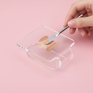 Paleta de Maquillaje Transparente de Acrílico para Cosméticos, para Base, Corrector, Pigmentos y Arte de Uñas - Product Image 1