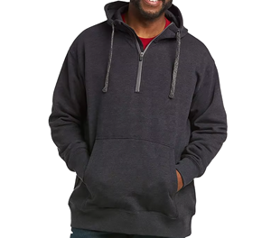 Sweat-shirt à capuche zippé pour homme, coupe classique, couleur unie, en polaire, décontracté, pour l'automne - Product Image 1