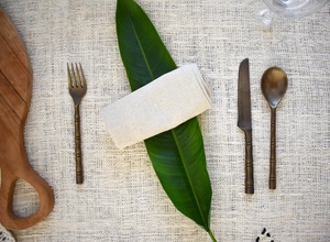Juego de Cubiertos de Latón Vintage con Acabado Mate, Resistentes al Óxido, con Mangos Metálicos, Vajilla para Bodas - Product Image 3