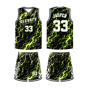 Conjunto de Uniforme de Baloncesto Unisex Personalizado Sublimado, Jersey y Pantalones Cortos 100% Poliéster para Club, Escuela, Liga, Entrenamiento, Partido, Adultos, Secado Rápido - Product Image 2