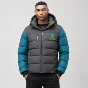OEM 100% Polyester Coated Solid Pattern Casual Waterproof Puffer <b>Jacket</b> Woven Stand Winter Lining Bulk Sale Wholesale Customized - Product Image 1