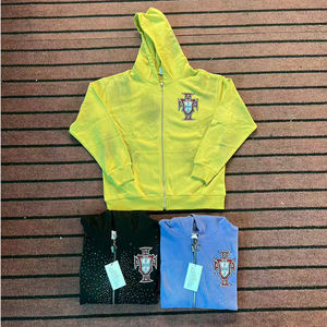 Nuevas sudaderas con capucha y cremallera frontal con pedrería para hombre y mujer, tipo cárdigan, de felpa de algodón, con diseño de diamantes, para otoño. - Product Image 5