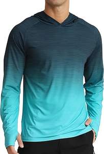 Chemises à capuche à manches longues de qualité supérieure pour hommes, col rond, protection solaire UPF 50+, anti-UV, pour la pêche en plein air - Product Image 2