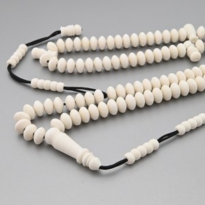 Tasbih y Misbaha Shadhili de 100 cuentas de hueso ecológicas hechas a mano, cuentas de oración modernas - Product Image 2