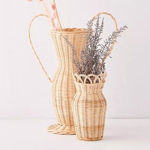 Jarrones blancos de ratán natural para decoración del hogar, plantas artificiales, flores, precio más barato, venta al por mayor - Product Image 5