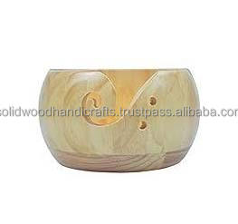Best Selling Customize Handmade Wooden Yarn <b>Bowl</b> Wool <b>Bowl</b> Yarn Holder Wooden <b>Bowl</b> for <b>Knitting</b> - Product Image 3