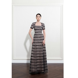 Vestidos Elegantes Ecológicos para Mujer, Vestido SELAVIE, Corte Entallado, Elegante, Línea A, Largo hasta el Suelo, Vestidos Casuales para Mujer - Product Image 1