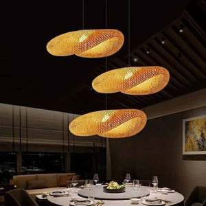 Traditional Style Pendant Light Bamboo <b>Lamp</b> Shape for Decoration <b>Kitchen</b>/Living/Restaurant Multi-Designed and Customized - Product Image 3
